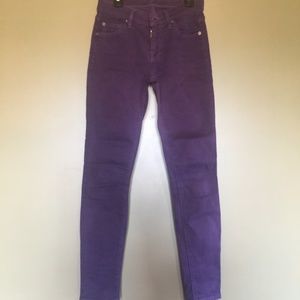 7 For All Mankind Skinny Purple Jeans